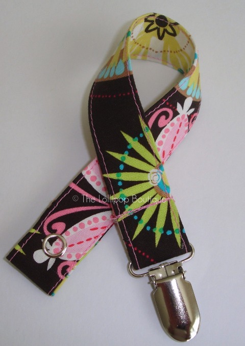 Carnival Bloom Pacifier Clip-paci clip, pacifier clip, binky clip, binky, pacifier