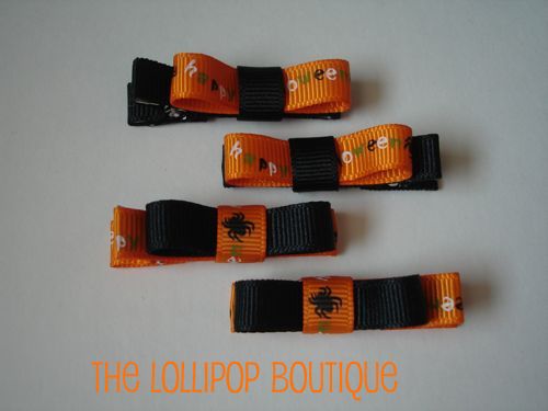 Halloween Bar Hairclips Set-Halloween, Bar Clips, Baby Clips, Clips, Baby, Toddler Hairclips, baby hairclips, girl, children, novelty clips