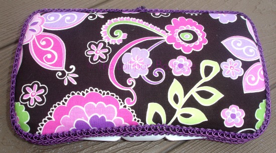 Orchid Bohemian Wipe Case-wipe case, designer fabrics, MM Fabric, baby wipe case, diaper bag, wipes, case