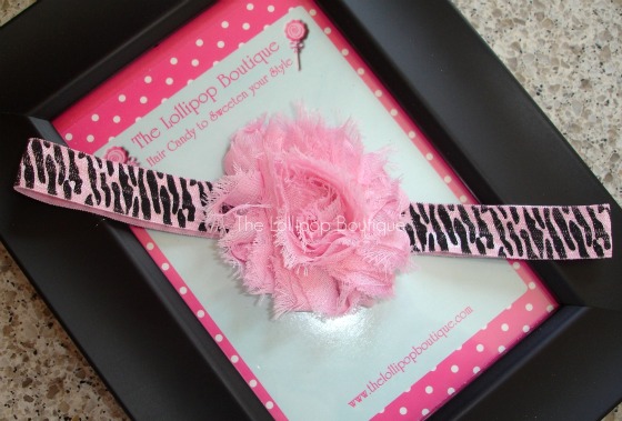 Shabby Chic Frayed Rosette Headband-frayed flower, elastic headband, shabby chic headband, shabby chic