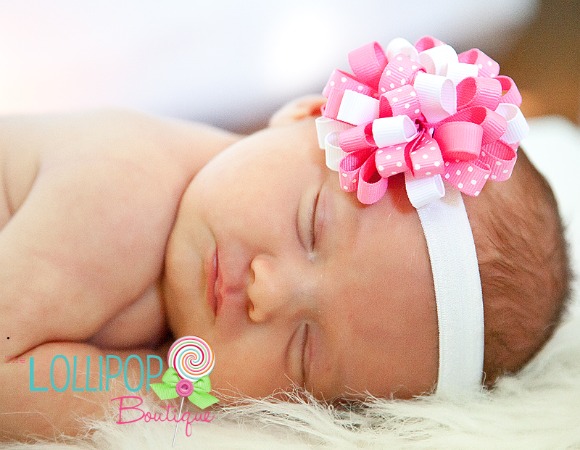 Ribbon Puff Elastic Headband-ribbon puff headband, ribbon puff elastic headband, elastic ribbon puff headband, puff headband, baby ribbon puff headband, baby headband, baby, toddler