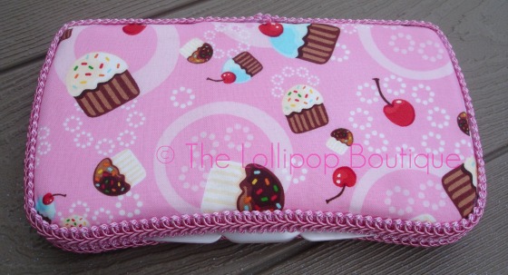 Cupcake Confections Fabric Wipe Case-fabric covered wipe case, fabric wipe case, wipe cases, wipe case, wipes, cases, boutique wipe cases