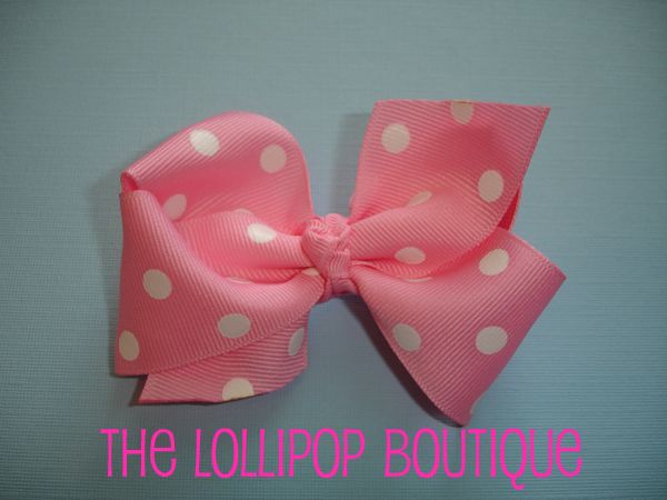 Pink Polka Dot Boutique Bow