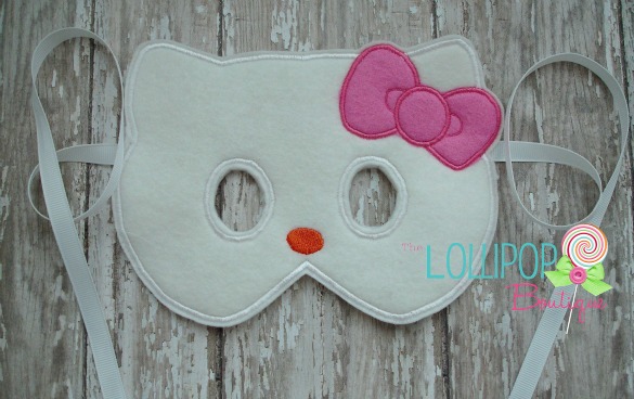 White Cat Felt Dress Up Mask